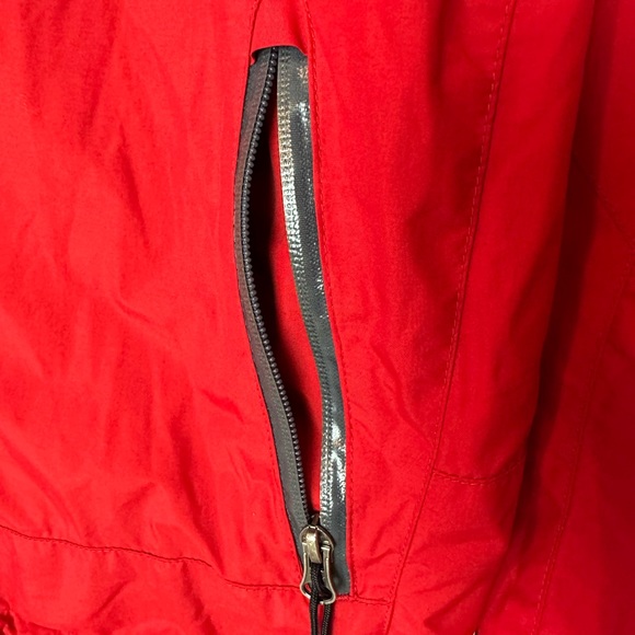 Columbia Jacket Mens M Med Red Black Zip Up Omni Tech Interchange Hooded Logo - Picture 5 of 8